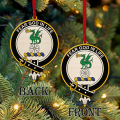 Somerville Tartan Crest Wood Acrylic Ornament