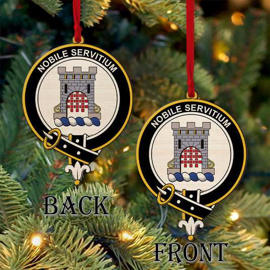 Spalding Tartan Crest Wood Acrylic Ornament