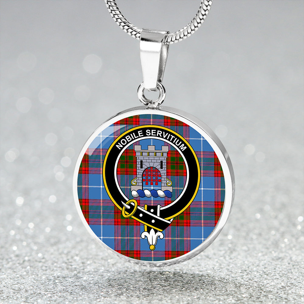 Spalding Tartan Crest Circle Necklace