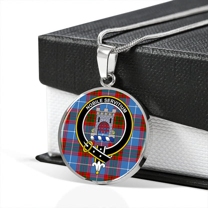 Spalding Tartan Crest Circle Necklace