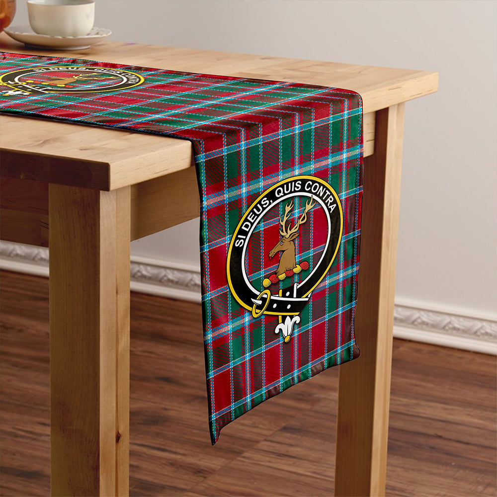 Spens Modern Tartan Crest Table Runner