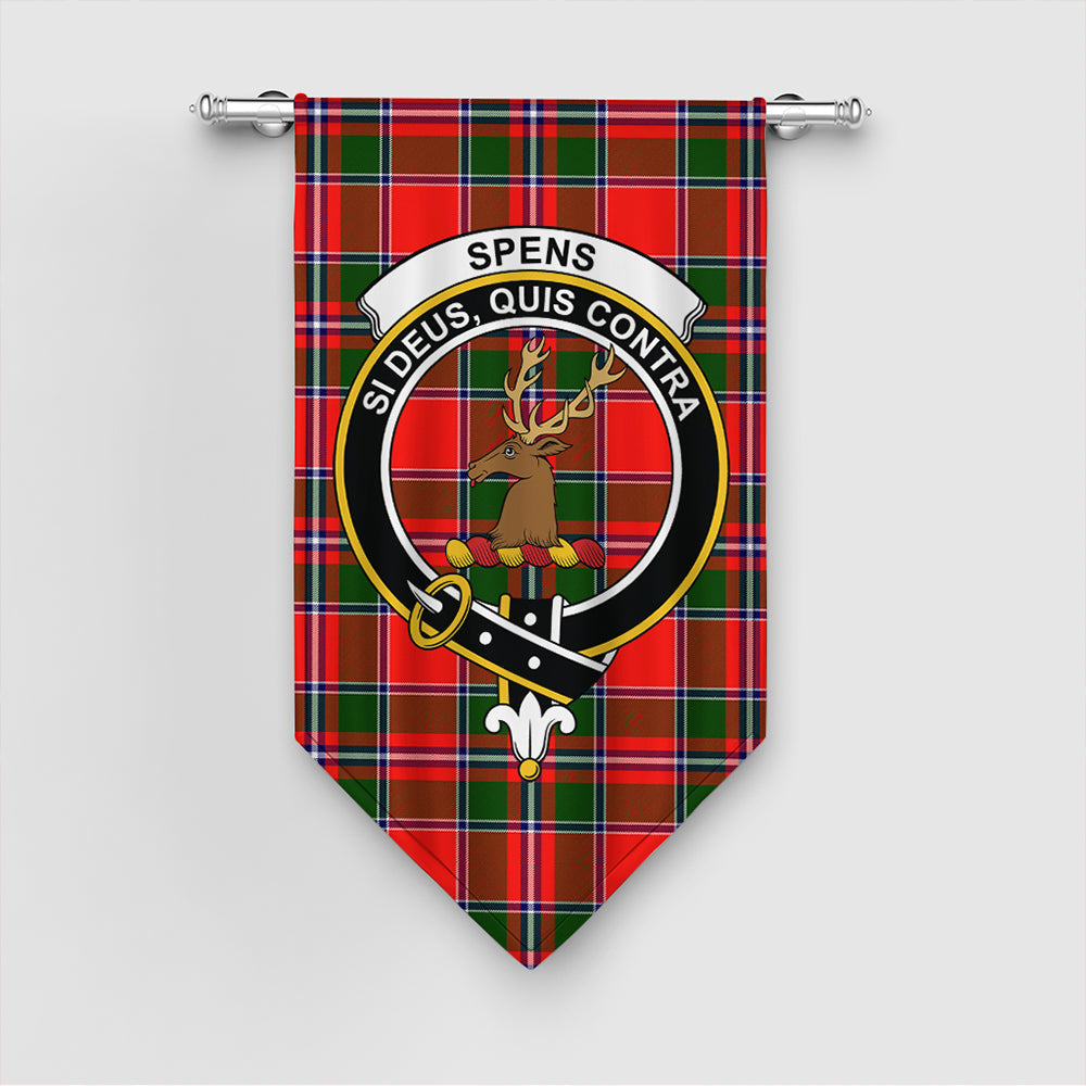 Spens Modern Tartan Crest Gonfalon