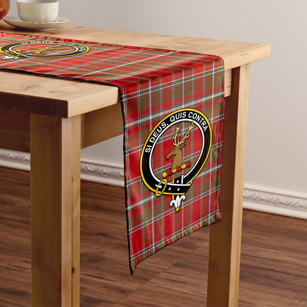 Spens Weathered Tartan Crest Table Runner