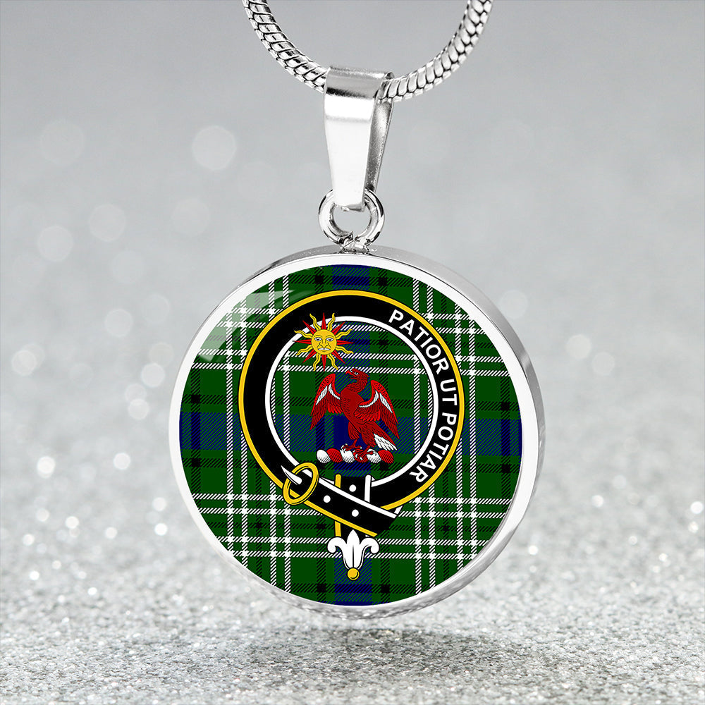 Spottiswood Tartan Crest Circle Necklace