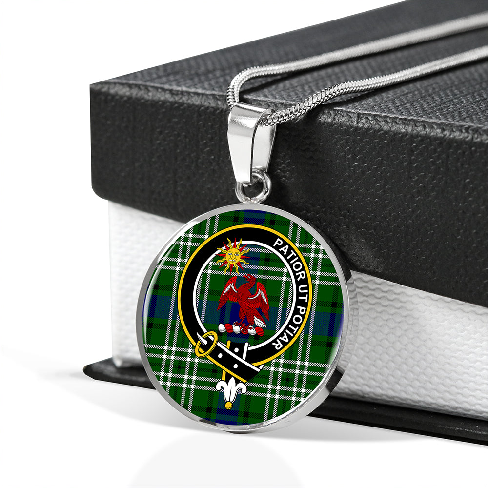 Spottiswood Tartan Crest Circle Necklace