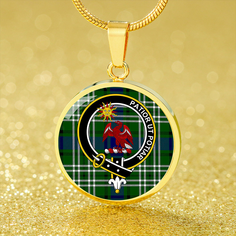 Spottiswood Tartan Crest Circle Necklace