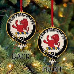 Stewart of Appin Tartan Crest Wood Acrylic Ornament