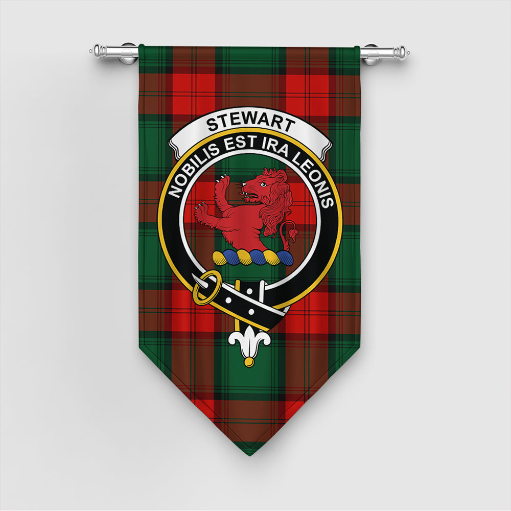 Stewart Atholl Modern Tartan Crest Gonfalon