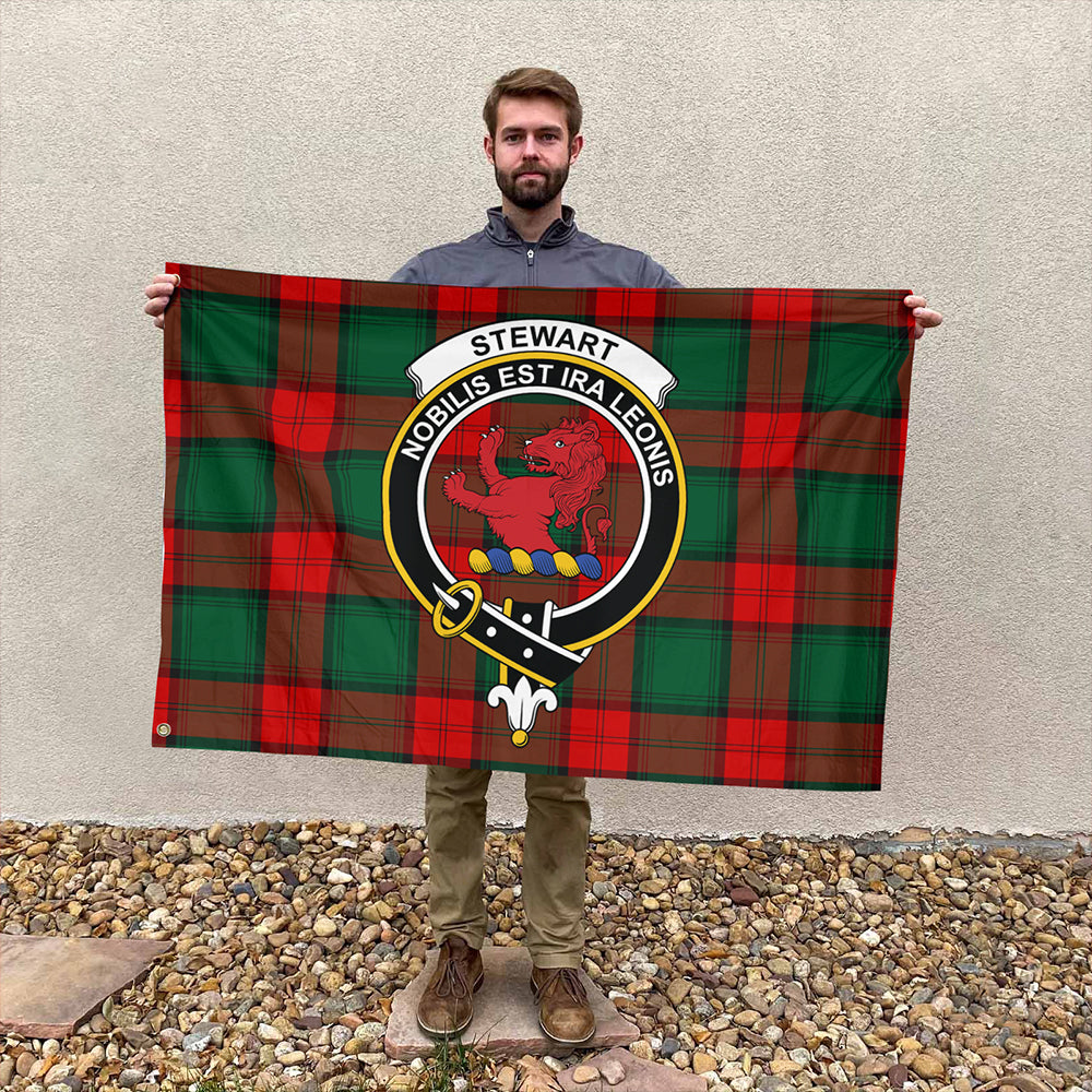 Stewart Atholl Modern Tartan Classic Crest House Flag