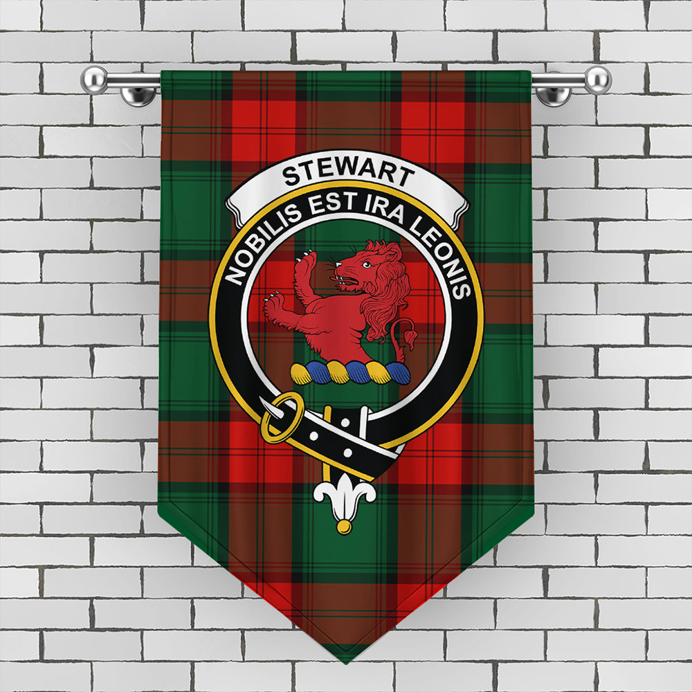 Stewart Atholl Modern Tartan Crest Gonfalon