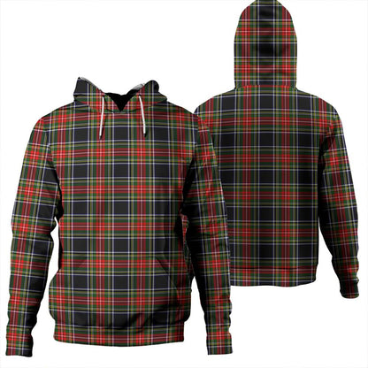 Stewart Black Tartan Plaid Hoodie