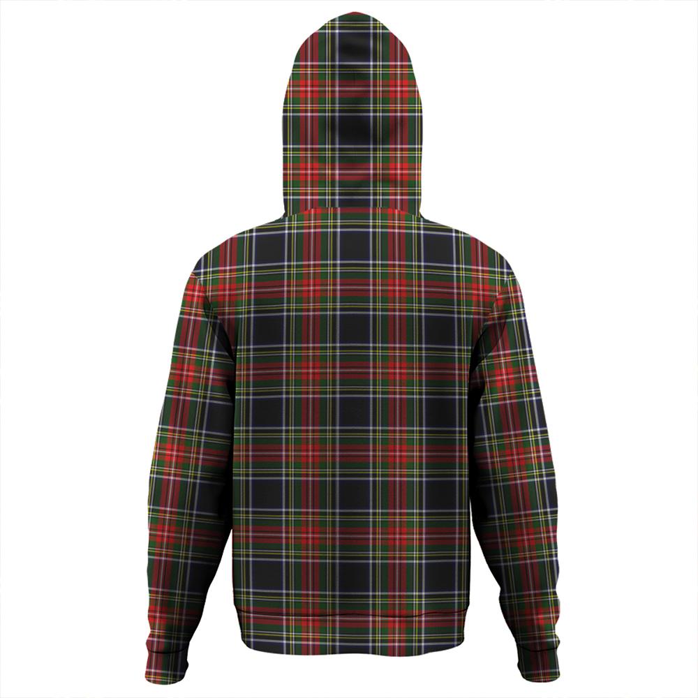 Stewart Black Tartan Plaid Hoodie