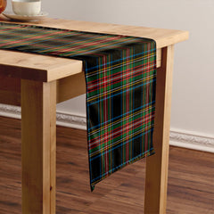 Stewart Black Ancient Tartan Crest Table Runner