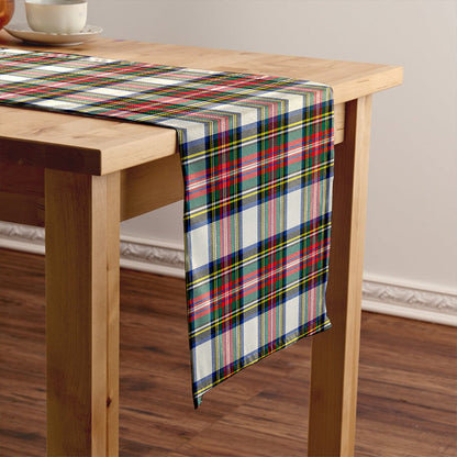 Stewart Dress Modern Tartan Crest Table Runner