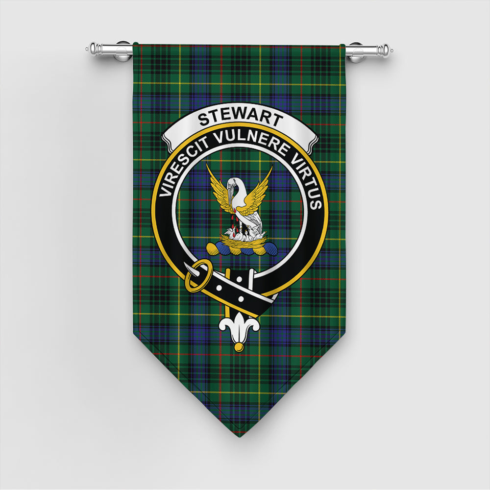 Stewart Hunting Modern Tartan Crest Gonfalon