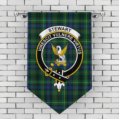 Stewart Hunting Modern Tartan Crest Gonfalon