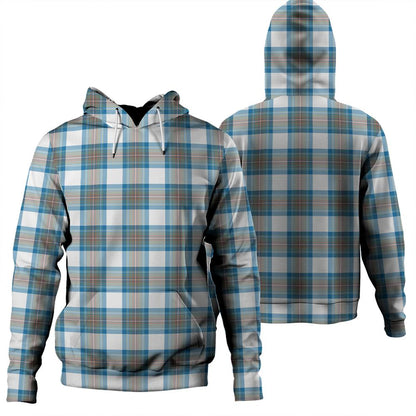 Stewart Muted Blue Tartan Plaid Hoodie