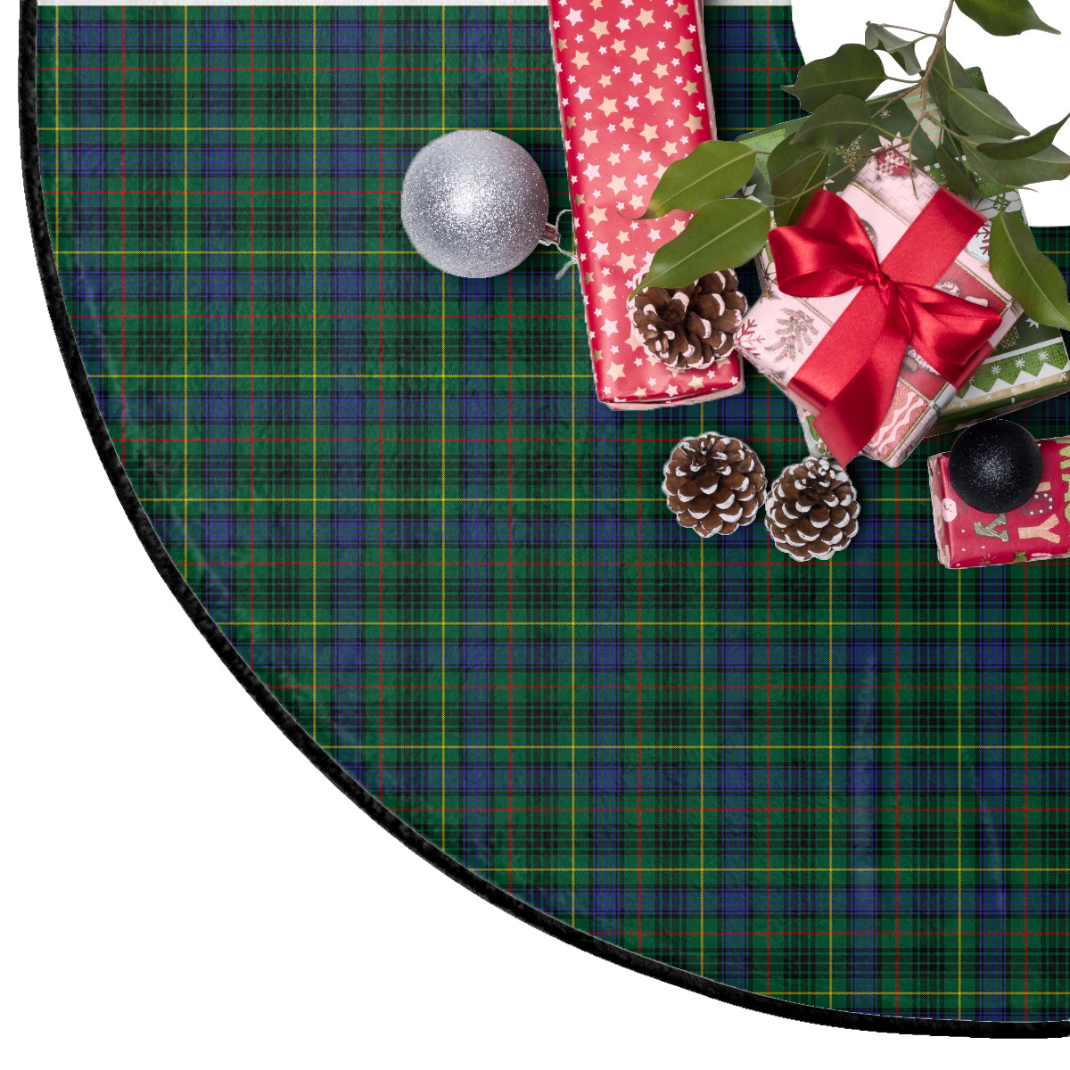 Stewart Hunting Modern Tartan Plaid Christmas Tree Skirt