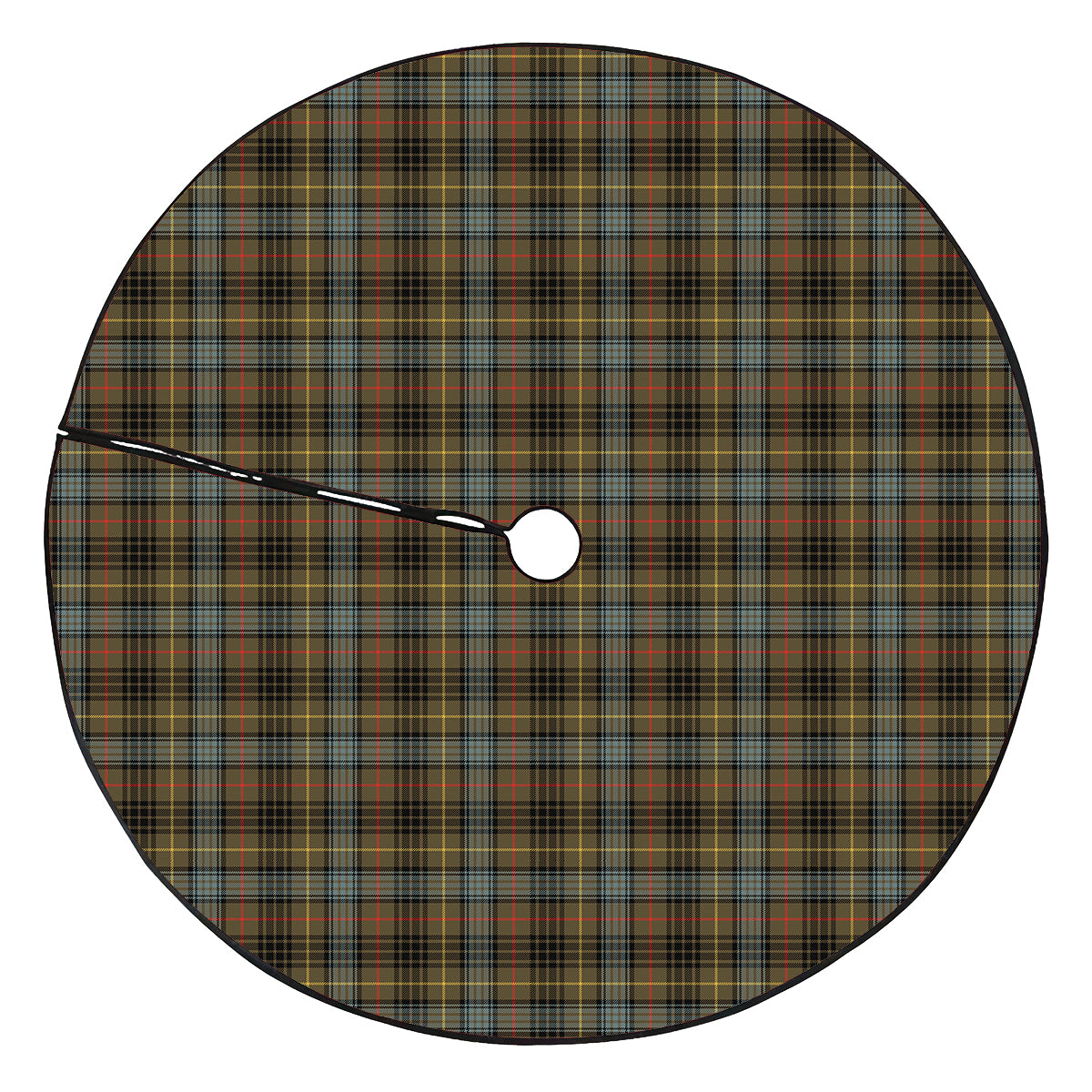 Stewart Hunting Weathered Tartan Plaid Christmas Tree Skirt