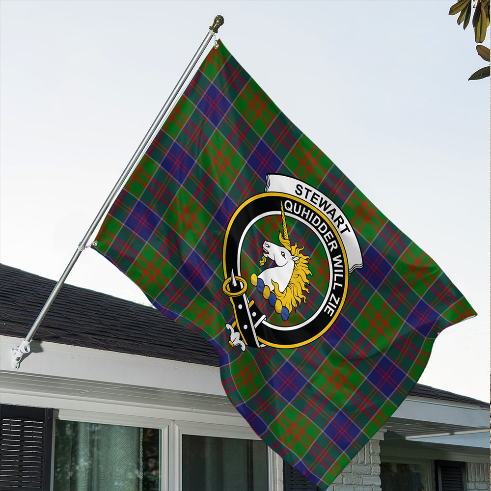 Stewart of Appin Hunting Modern Tartan Classic Crest House Flag