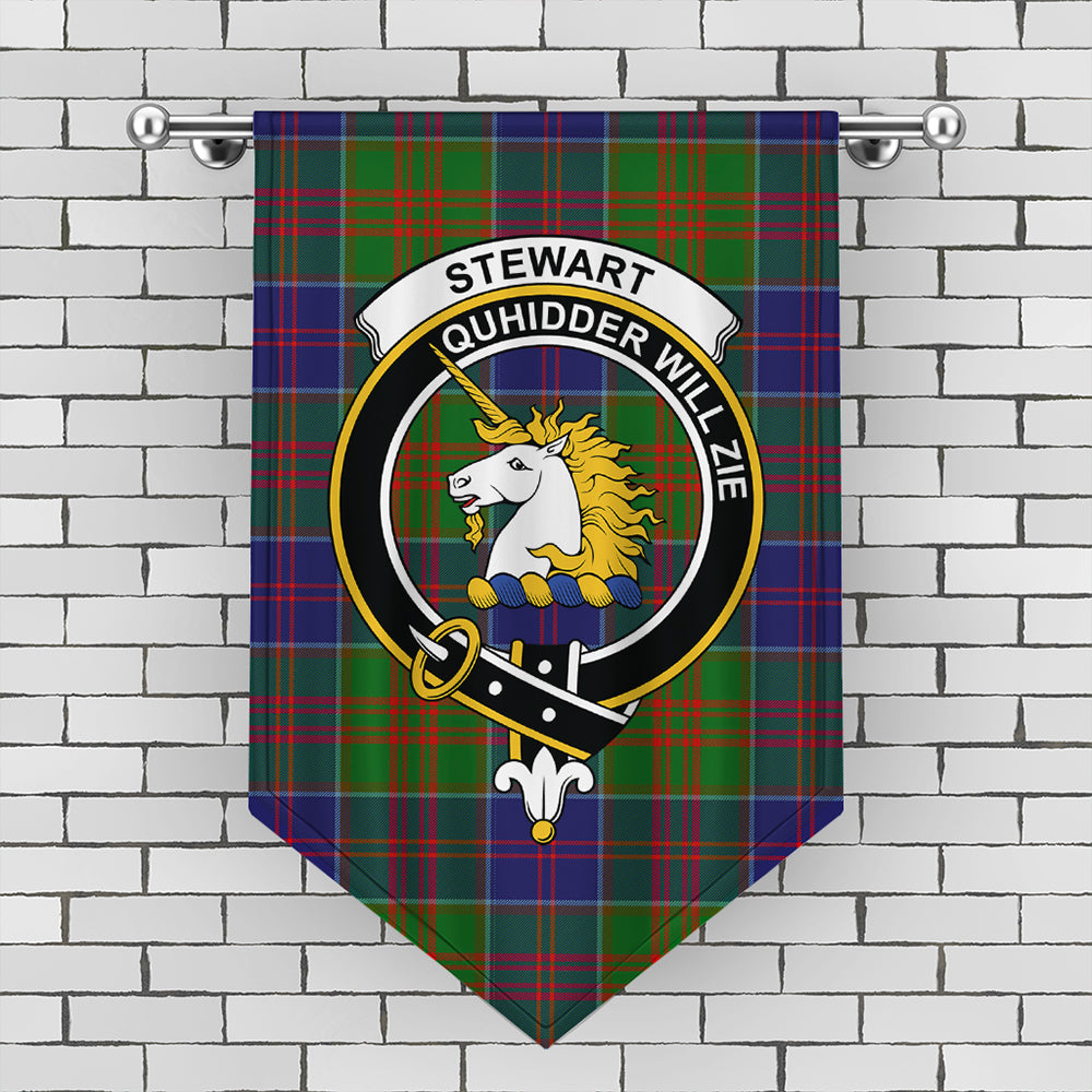 Stewart of Appin Hunting Modern Tartan Crest Gonfalon