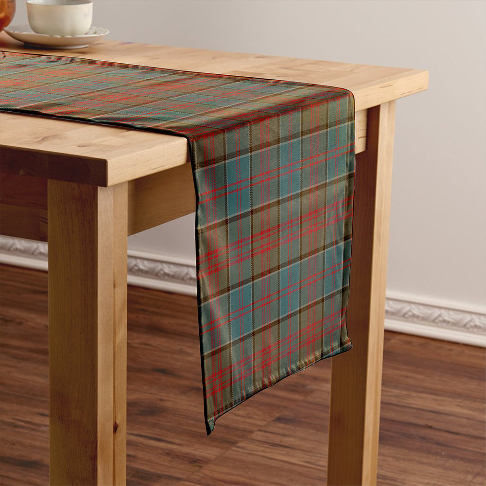 Stewart of Appin Hunting Weathered Tartan Crest Table Runner