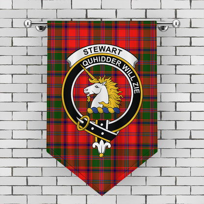 Stewart of Appin Modern Tartan Crest Gonfalon