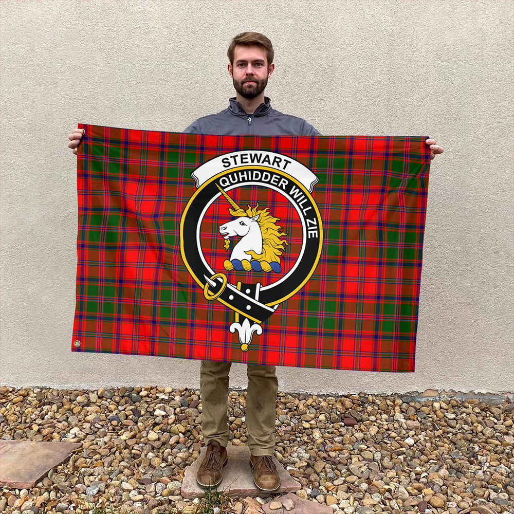 Stewart of Appin Modern Tartan Classic Crest House Flag