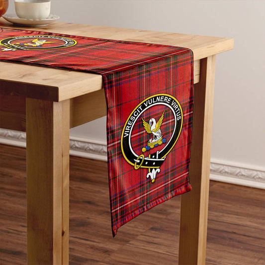 Stewart of Rothesay Weathered Tartan Crest Table Runner