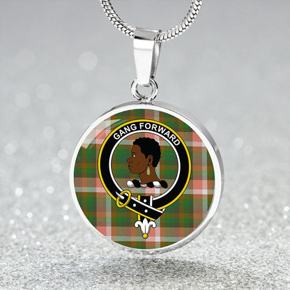 Stirling Millennium Ancient Tartan Crest Circle Necklace