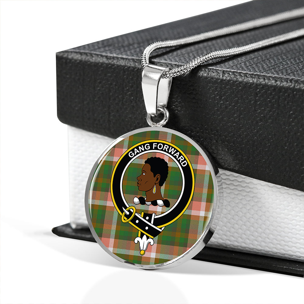 Stirling Millennium Ancient Tartan Crest Circle Necklace