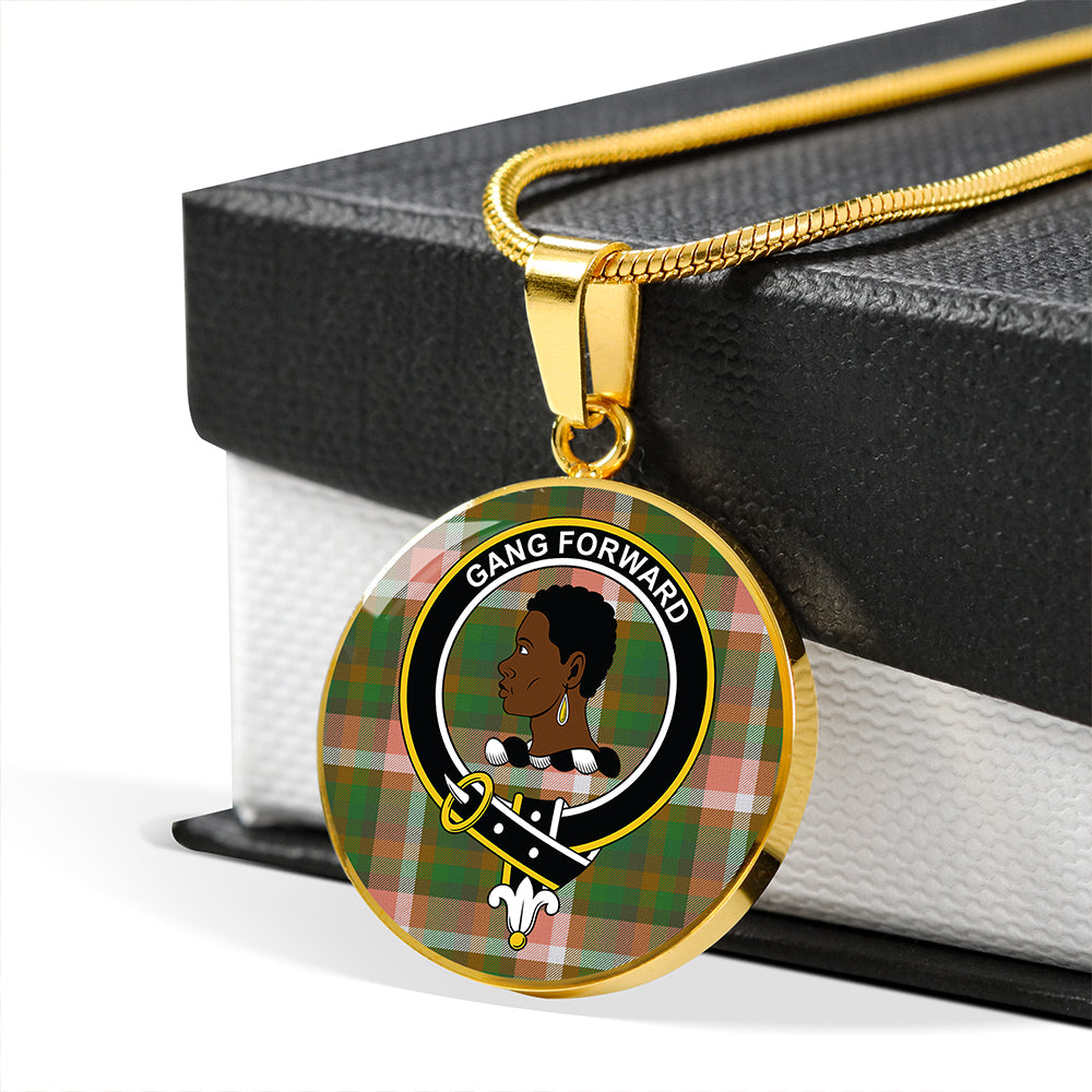 Stirling Millennium Ancient Tartan Crest Circle Necklace