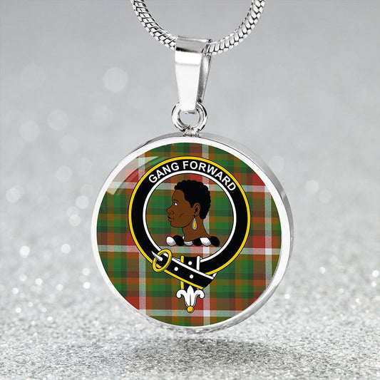 Stirling Millennium Modern Tartan Crest Circle Necklace