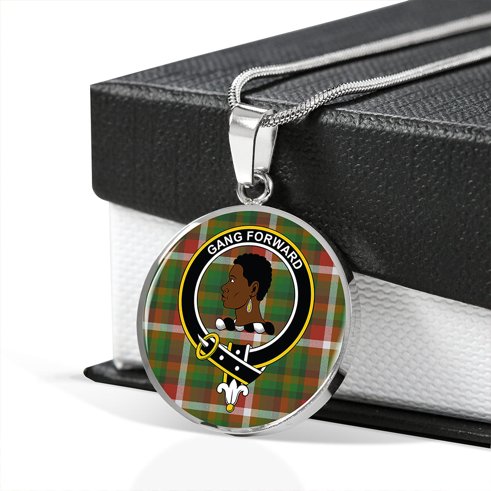 Stirling Millennium Modern Tartan Crest Circle Necklace