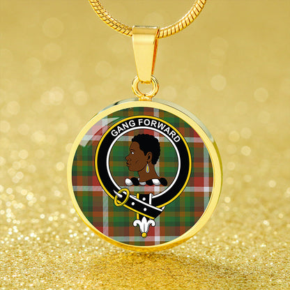 Stirling Millennium Modern Tartan Crest Circle Necklace