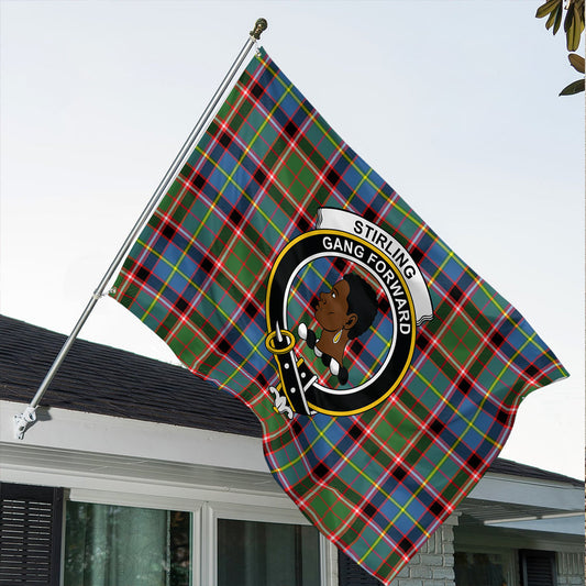 Stirling & Bannockburn District Tartan Classic Crest House Flag