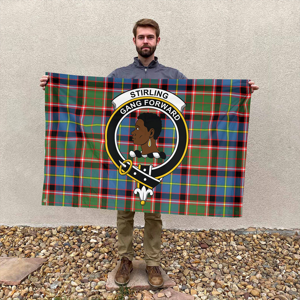 Stirling & Bannockburn District Tartan Classic Crest House Flag