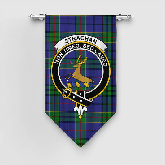 Strachan Tartan Crest Gonfalon