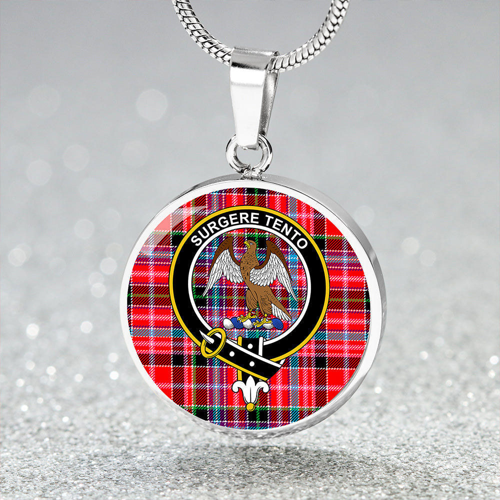 Straiton Tartan Crest Circle Necklace