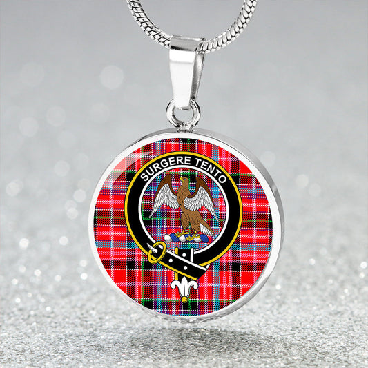 Straiton Tartan Crest Circle Necklace