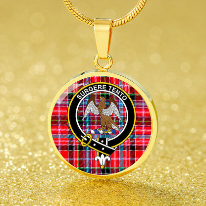 Straiton Tartan Crest Circle Necklace