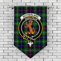Sutherland Modern Tartan Crest Gonfalon