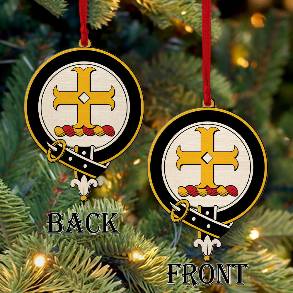 Symington Tartan Crest Wood Acrylic Ornament