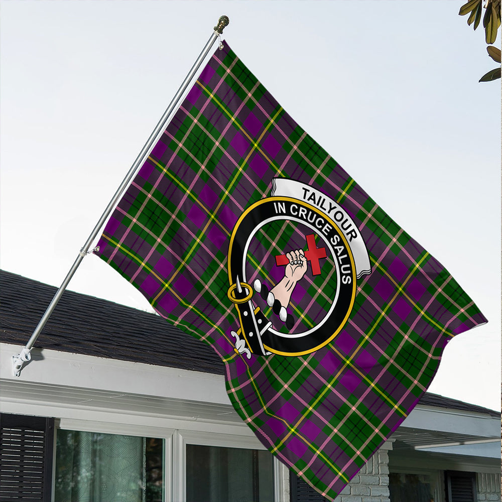 Tailyour Weathered Tartan Classic Crest House Flag