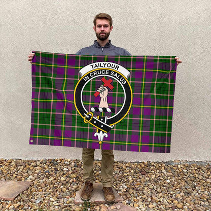 Tailyour Weathered Tartan Classic Crest House Flag