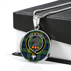 Tait Modern Tartan Crest Circle Necklace