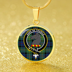 Tait Modern Tartan Crest Circle Necklace