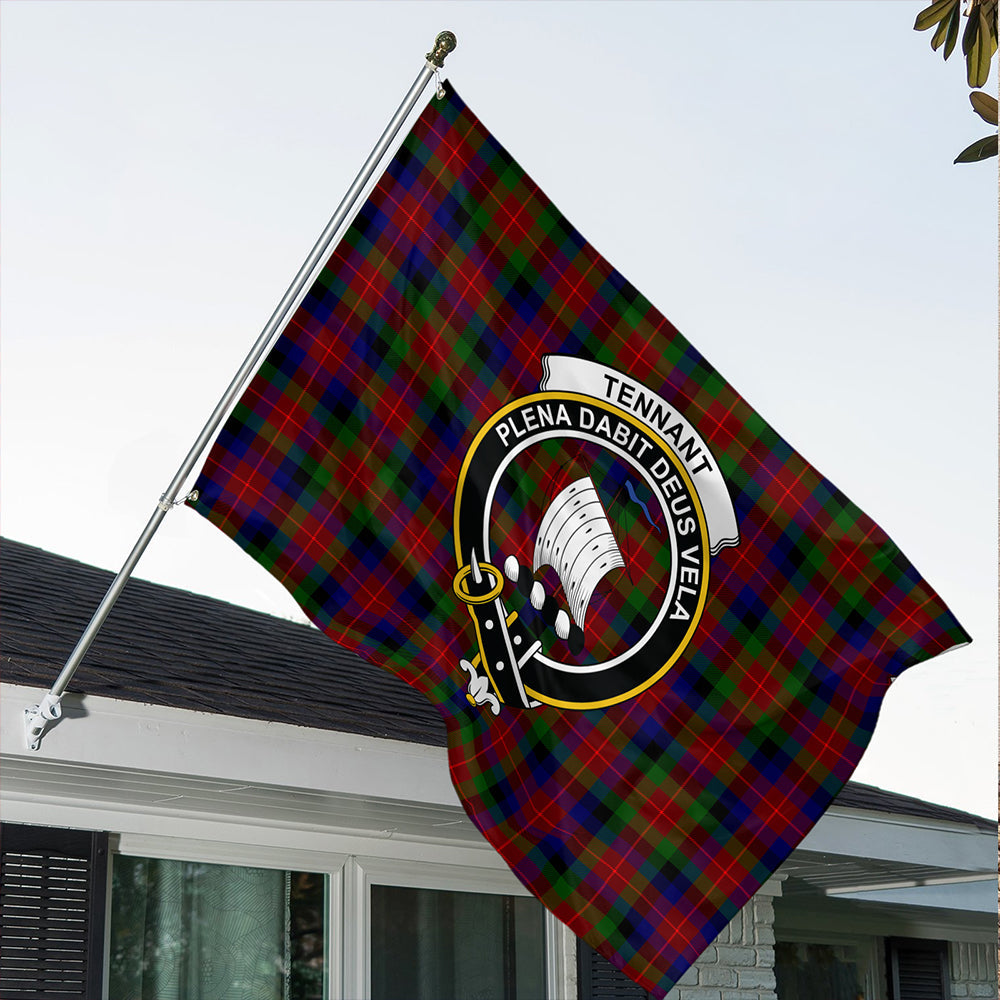 Tennant Tartan Classic Crest House Flag