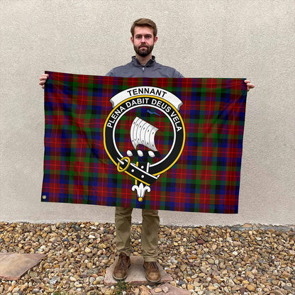 Tennant Tartan Classic Crest House Flag