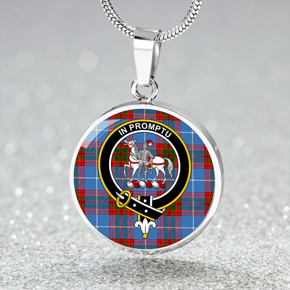 Trotter Tartan Crest Circle Necklace